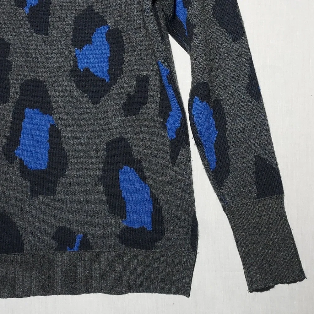 Athleta wool/cashmere blend animal print‎ women's sweater size xs